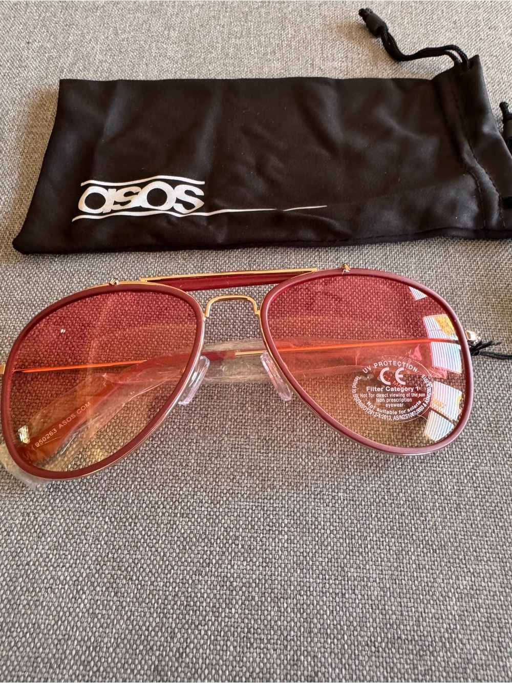 ASOS Pink Aviator Sunglasses